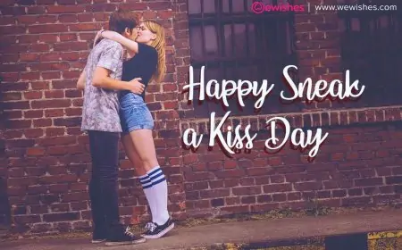 Happy Sneak a Kiss Day 2024 Wishes| Quotes| Messages | Sweet Kisses | Romantic Love Greetings for Her Happy Sneak a Kiss Day 2024 Wishes| Quotes| Messages | Sweet Kisses | Romantic Love Greetings for Her