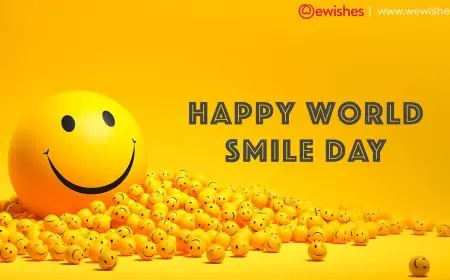 Happy World Smile Day (2025) Wishes, Quotes, Greetings -Cheers face on Pleasure Day (07 October)