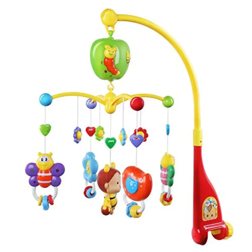 GrowthPic Musical Mobile Baby Crib Mobile with Hanging Rotating Toys and Music Box