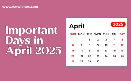 Important Days in April 2025: A Month of Awareness, Celebration, and Reflection