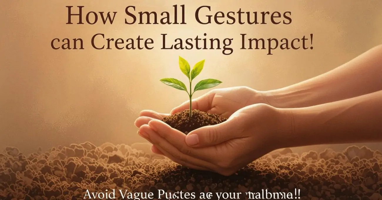 How Small Gestures Can Create Lasting Impact