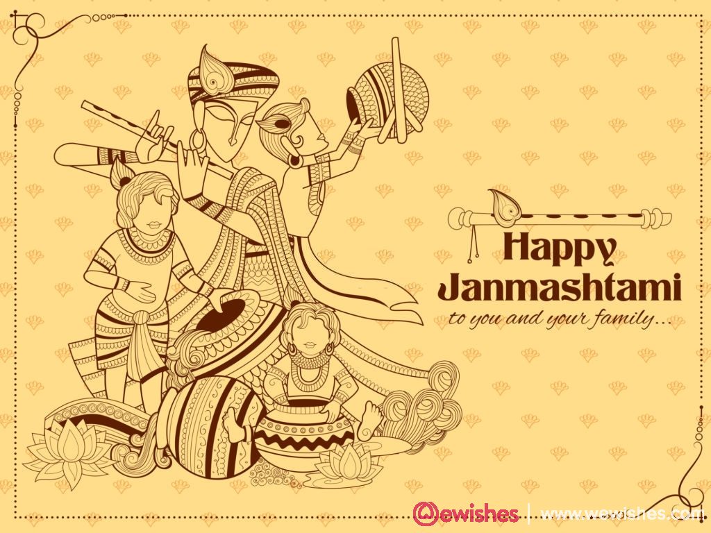 Happy Janmashtami festival background