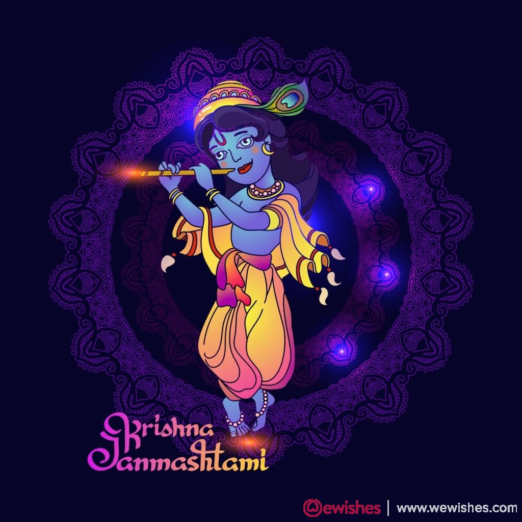 Krishna Janmashtami greeting card