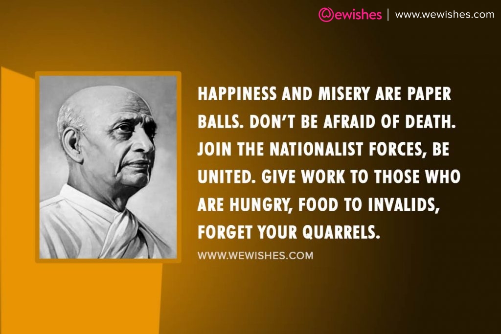 Sardar Patel Quotes