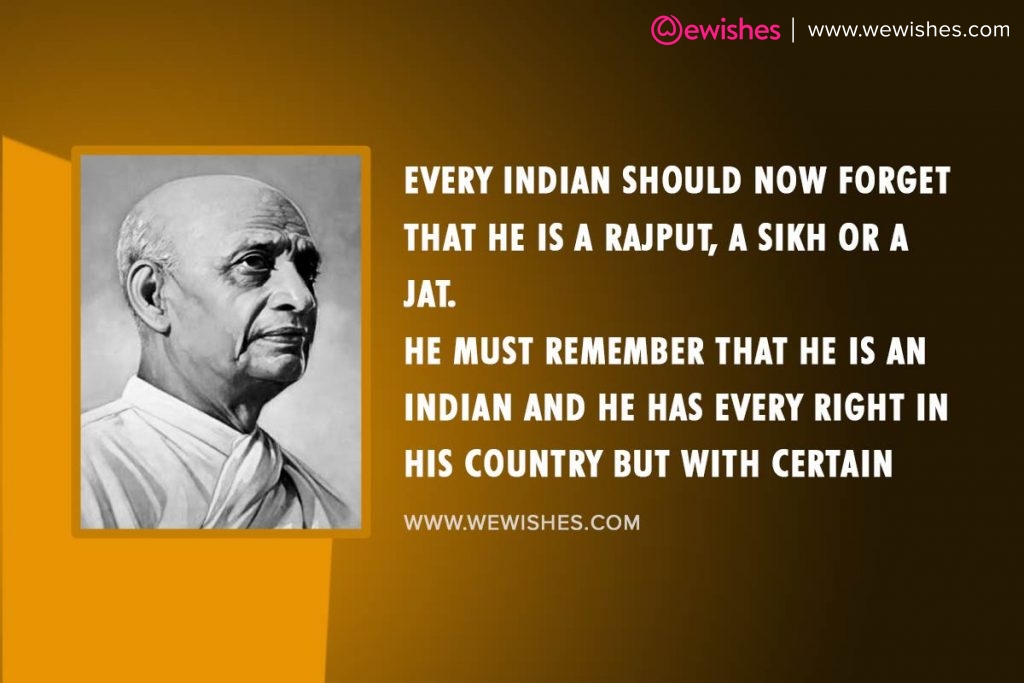 Sardar Patel Quotes