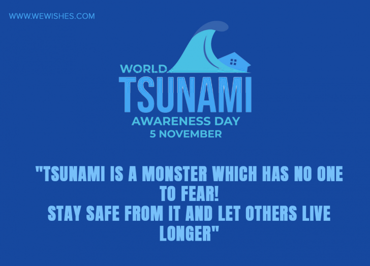 World Tsunami Awareness Day Quotes Poster, Messages, History 5 Nov
