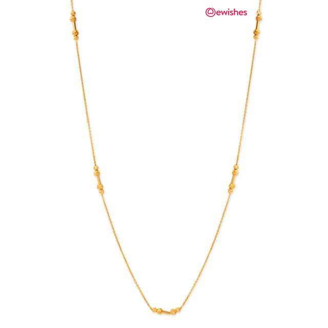 22kt Yellow Beaded Gold Chains Online